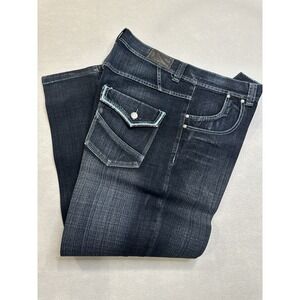 Basic Code Jeans Mens 36x32 Black Denim Pants Y2K Baggy Hip Hop Goth Mall